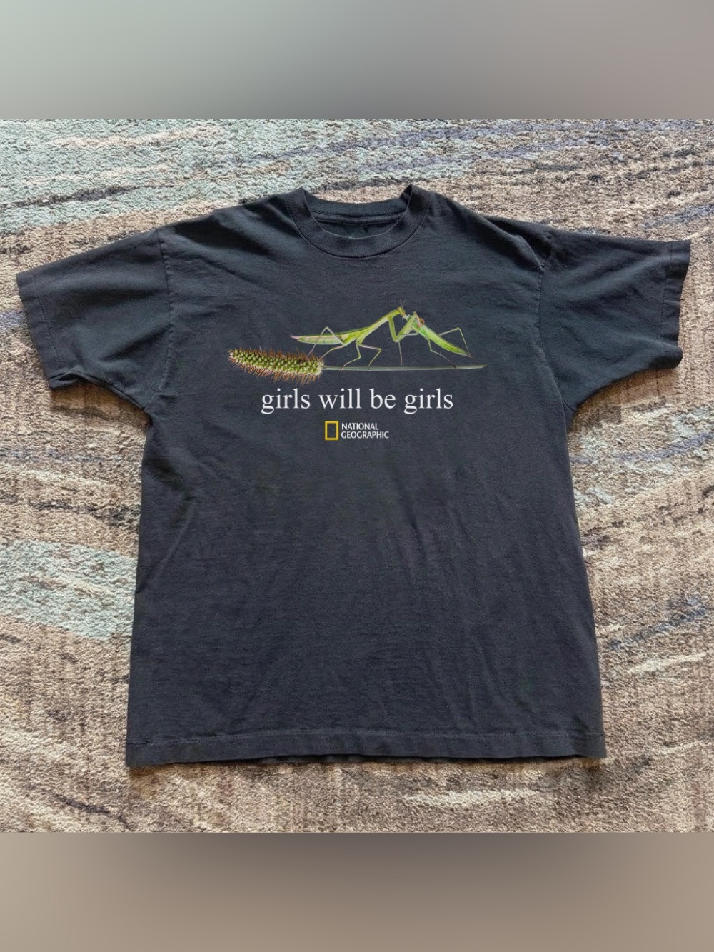 Mantis Praying Girls Will Be Girls National Geographic Black Graphic T-Shirt